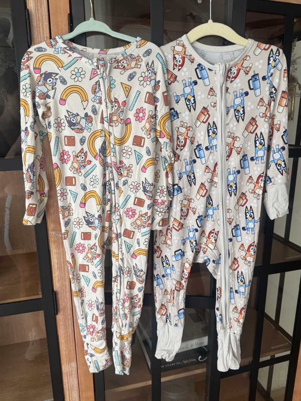 Bluey Bamboo sleeper zippy romper footies bundle lot baby toddler girl school